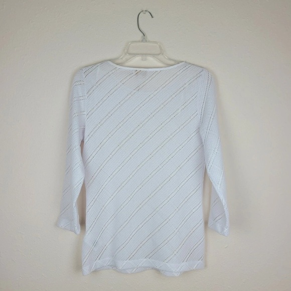 Laundry by Shelli Segal Los Angeles Women's White Textured Beach Top - Picture 12 of 13